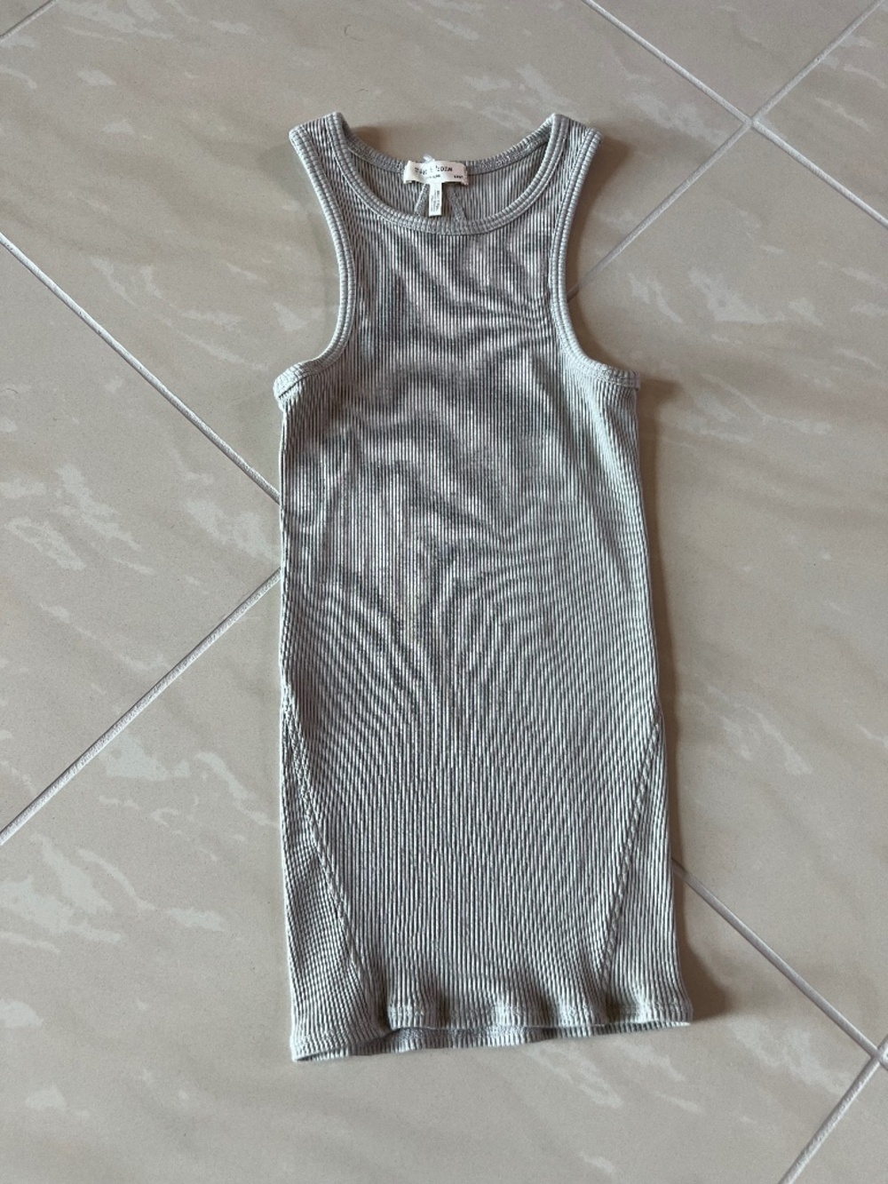 #2928 NWT rag & bone women's gray dawn tank top size XXS